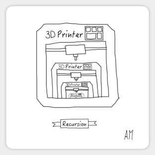 Recursion via 3D Printer Sticker